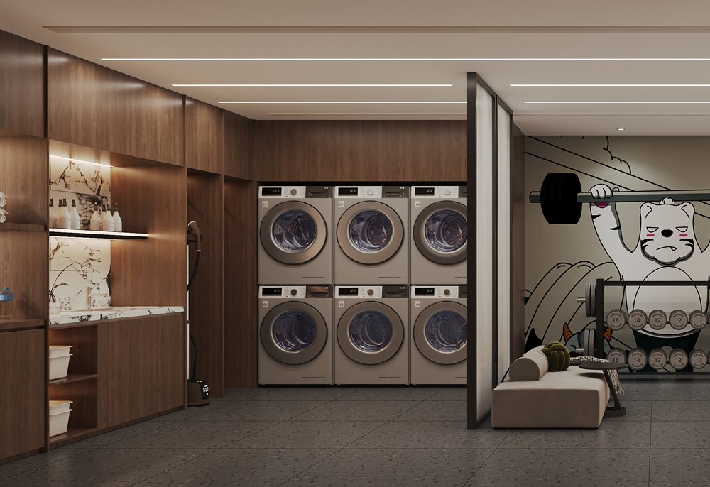 美华酒店洗衣健身房