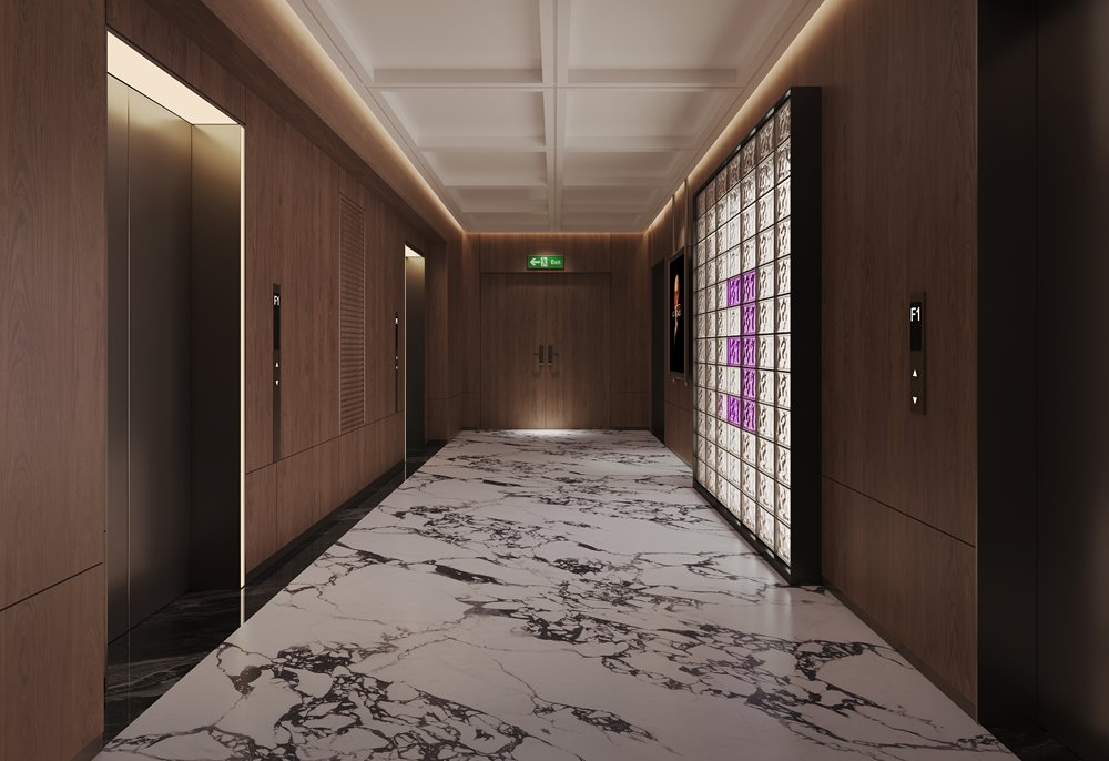 美华酒店客房电梯厅